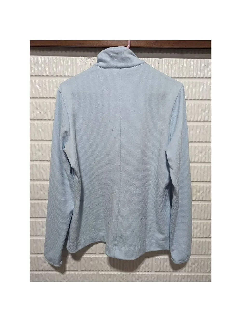 Nike Golf Women's Light Blue Dri-Fit 1/4 Zip Textured Pull-Over Sweatshirt Large